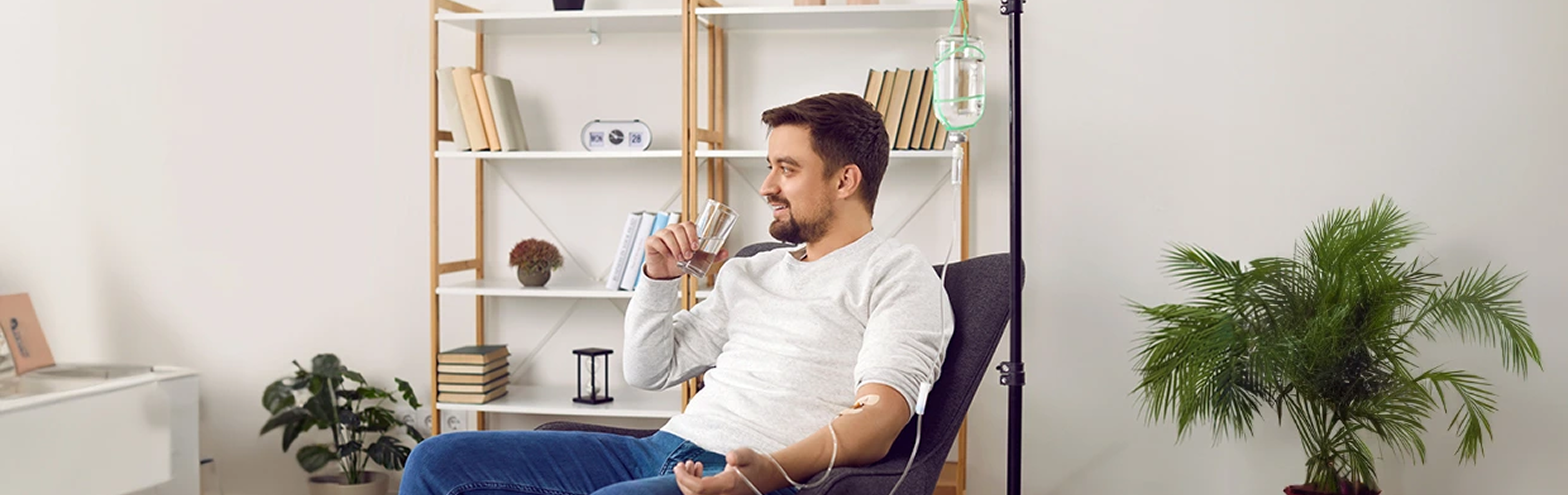 Patient receiving IV therapy